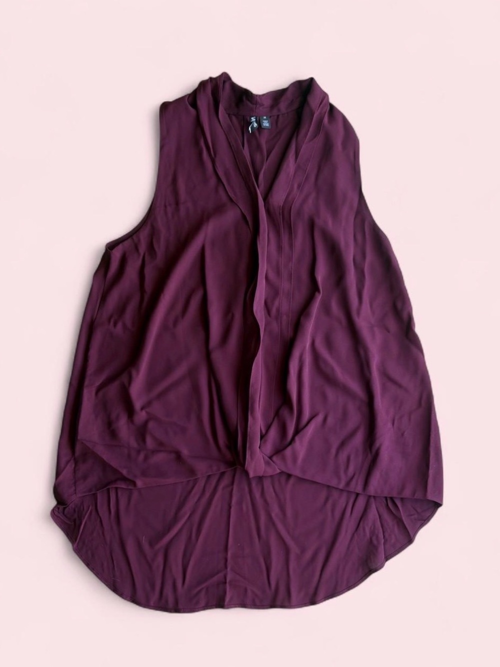 wine red blouse